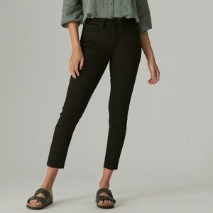 Lucky brand high rise skinny bridgette black distressed ankle jeans